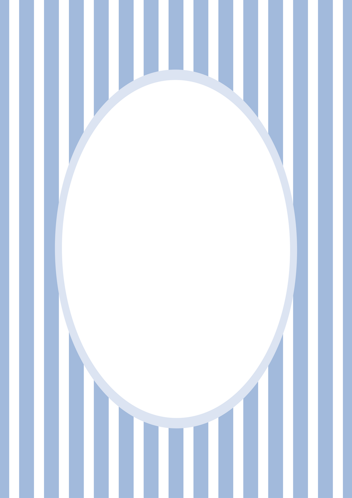 Medium Stripes Photo Mount - picture frame passepartout - oval aperture - Coeur et Maman