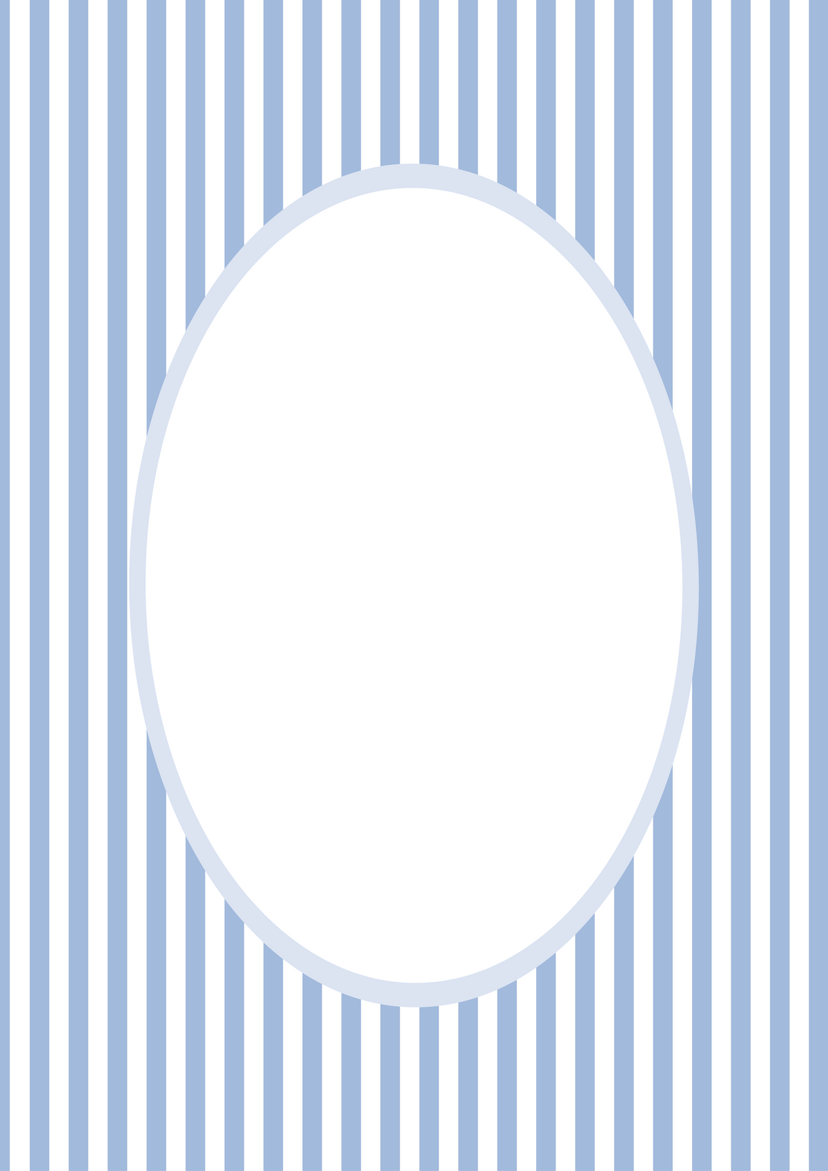 Small Stripes Photo Mount - picture frame passepartout - oval aperture - Coeur et Maman