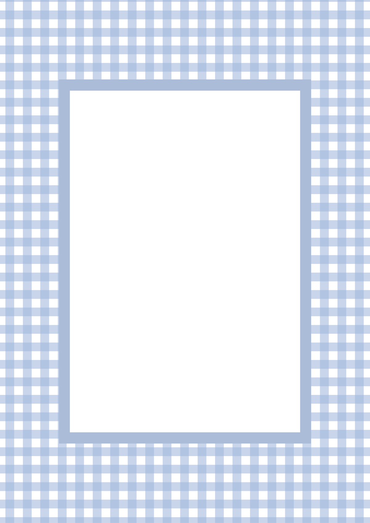 Gingham Photo Mount - passepartout frame - rectangular aperture - Coeur et Maman