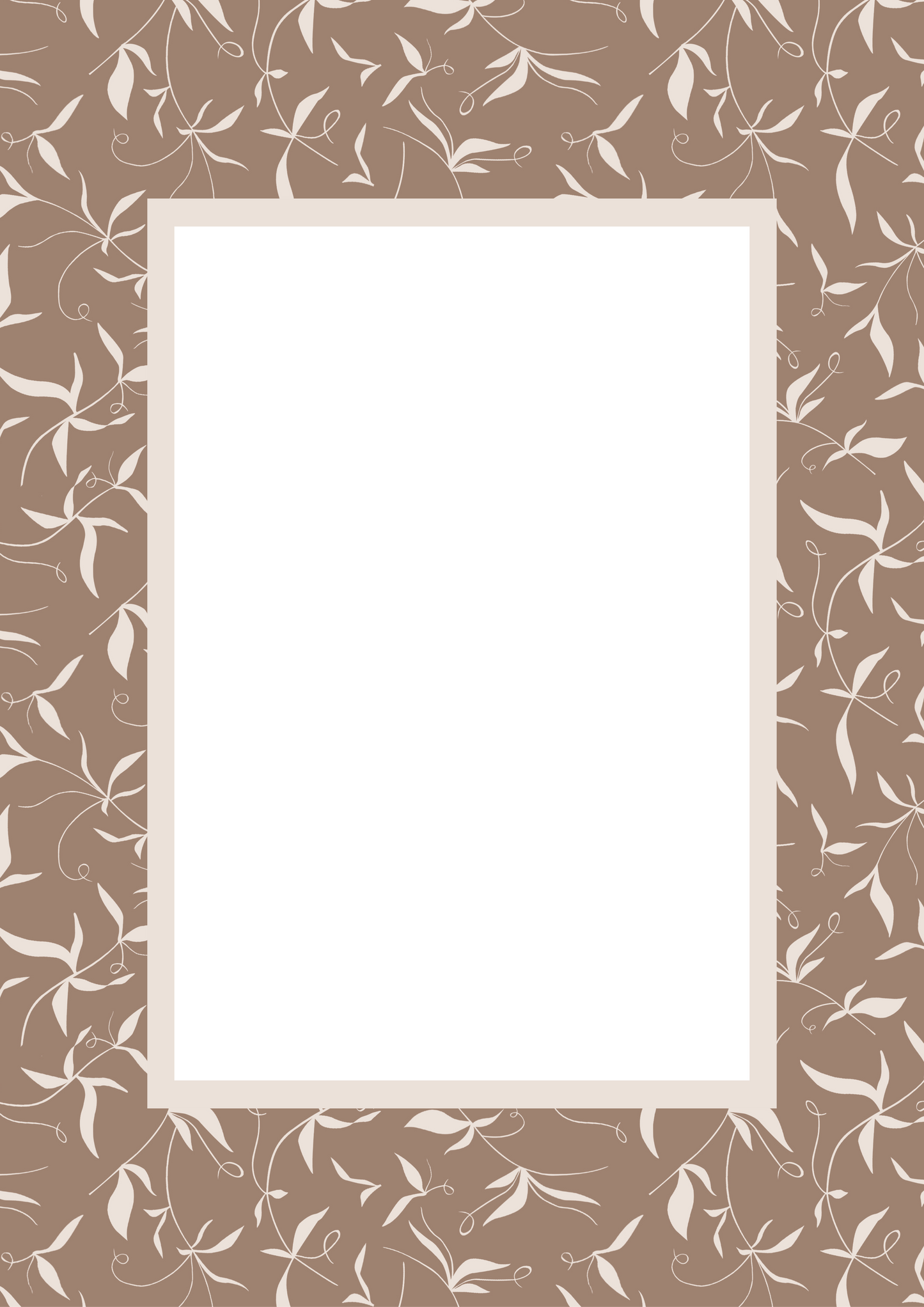 Botanical__Brown__Rectangle
Brown botanical picture frame mat board with classic botanical detailing; perfect for neutral nursery décor, woodland-inspired art, or timeless family photos — a versatile gift for baby showers, birthdays, or christenings.