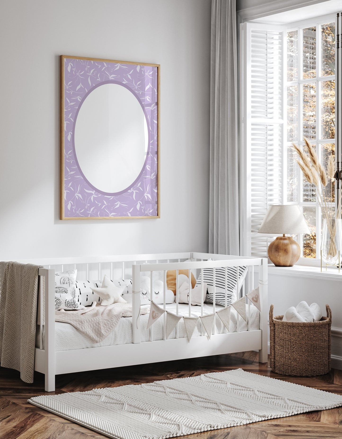 Botanical__Lilac__Oval
Lilac botanical picture frame mat board with gentle botanical detailing; ideal for floral nursery art, milestone photos, or soft-toned décor — a graceful gift for baby showers, birthdays, christenings, or springtime decorating.