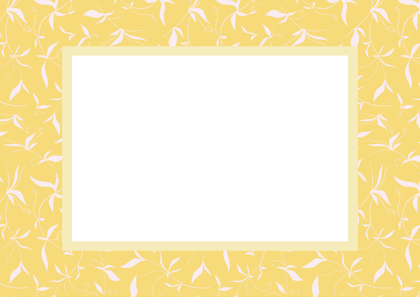 Botanical__Yellow__Landscape
Yellow botanical picture frame mat board with cheerful botanical accents; perfect for light-filled nursery prints, sunny family photos, or seasonal artwork — a joyful gift for baby showers, birthdays, christenings, or Easter.
