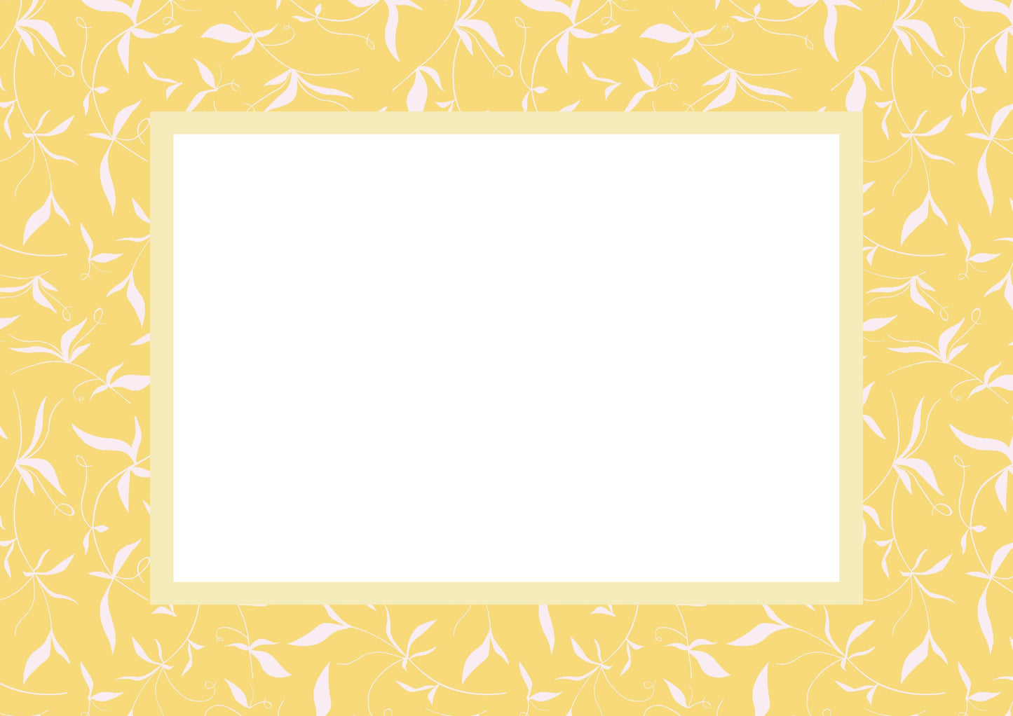 Botanical__Yellow__Landscape
Yellow botanical picture frame mat board with cheerful botanical accents; perfect for light-filled nursery prints, sunny family photos, or seasonal artwork — a joyful gift for baby showers, birthdays, christenings, or Easter.
