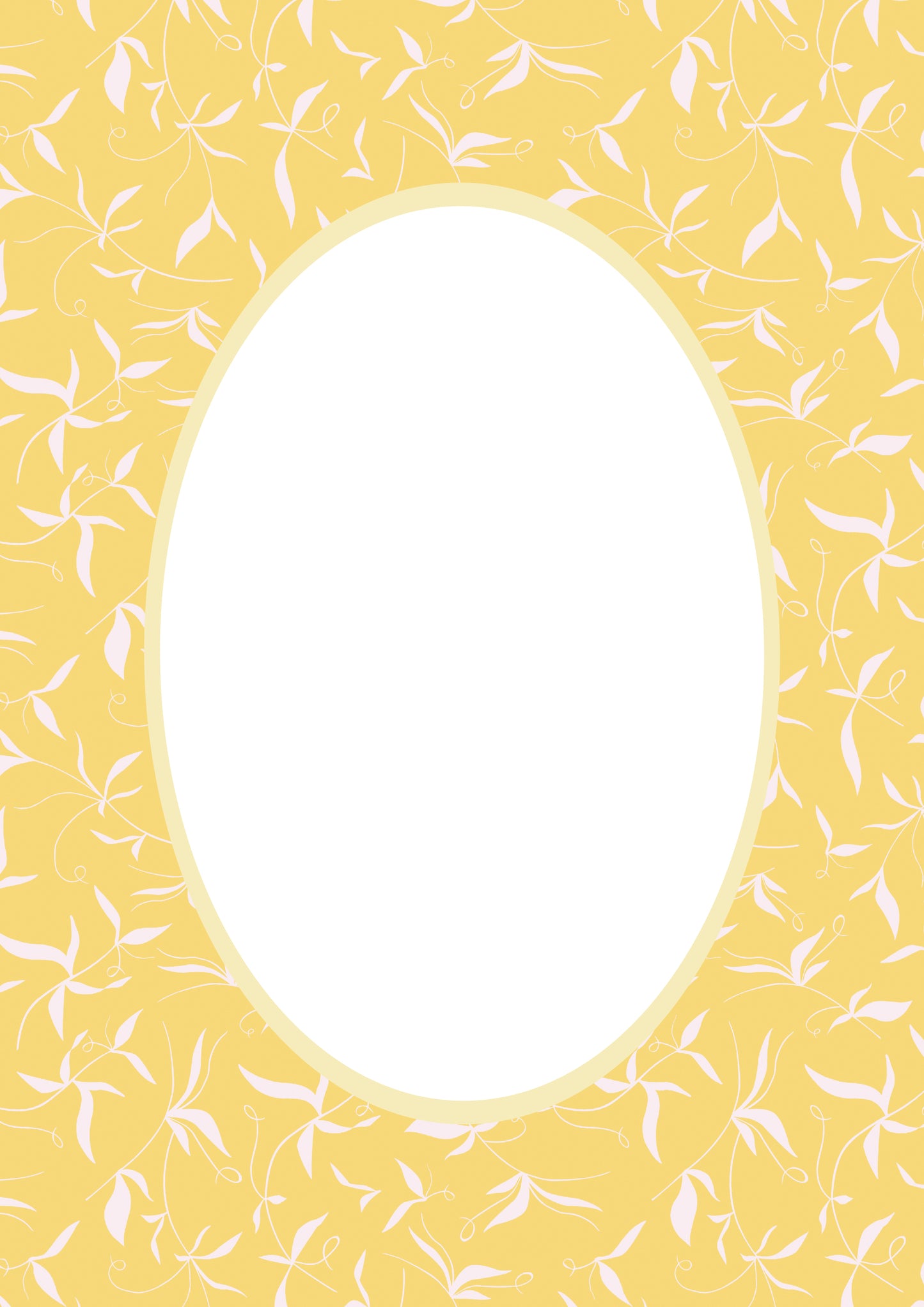 Botanical__Yellow__Oval
Yellow botanical picture frame mat board with cheerful botanical accents; perfect for light-filled nursery prints, sunny family photos, or seasonal artwork — a joyful gift for baby showers, birthdays, christenings, or Easter.