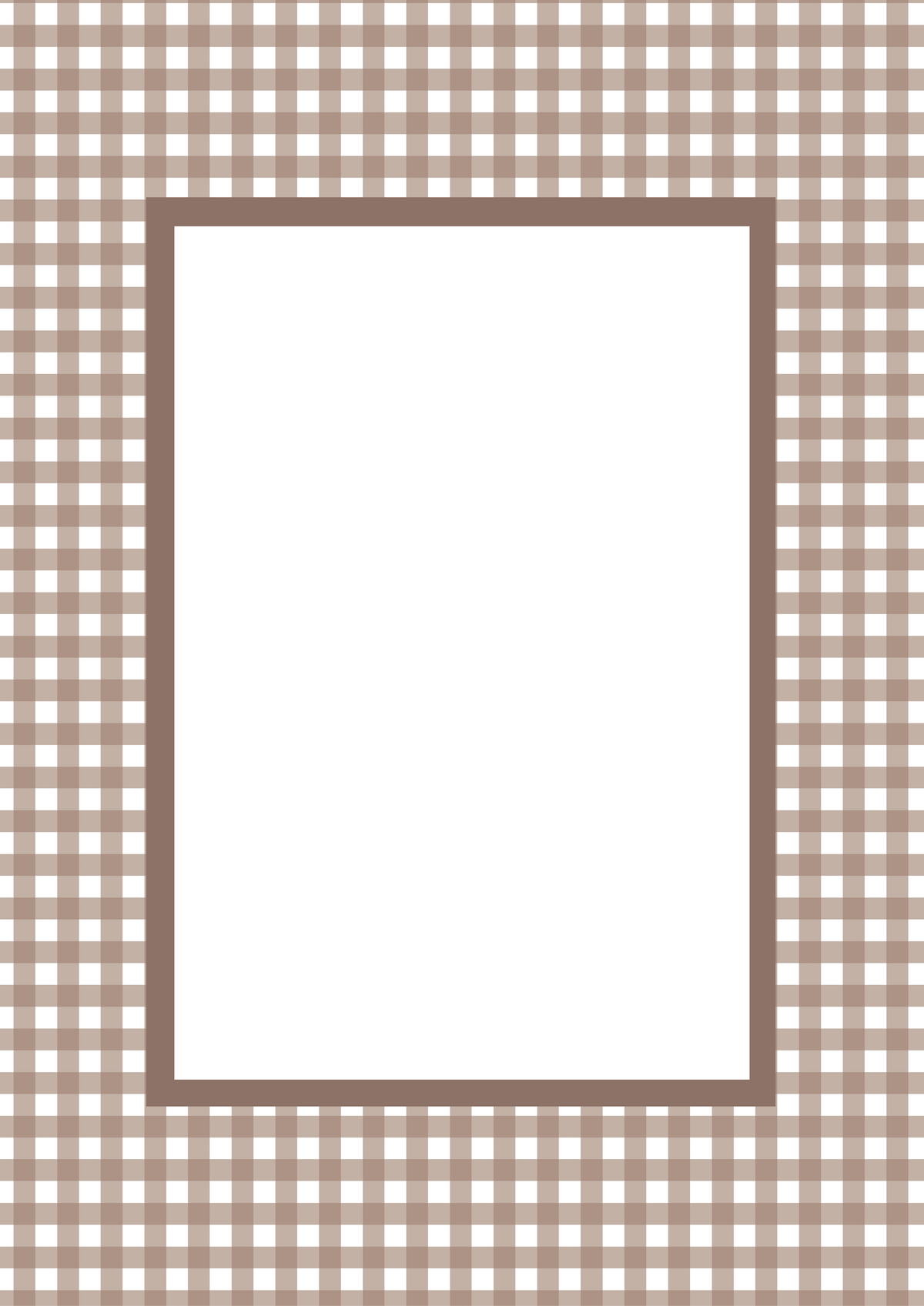 Gingham Photo Mount - passepartout frame - rectangular aperture - Coeur et Maman
