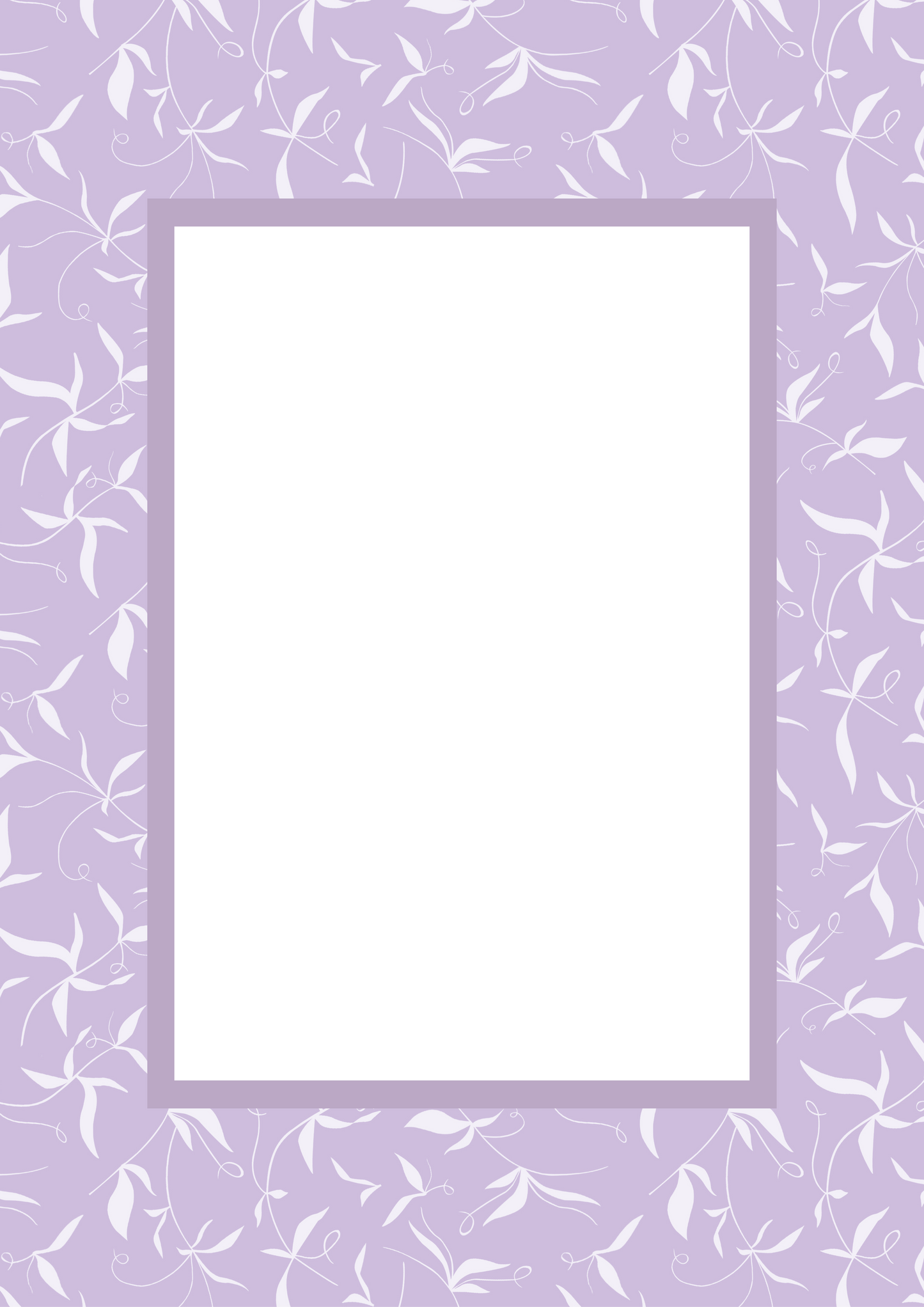 Botanical Photo Mount - passepartout frame - rectangular aperture - Coeur et Maman