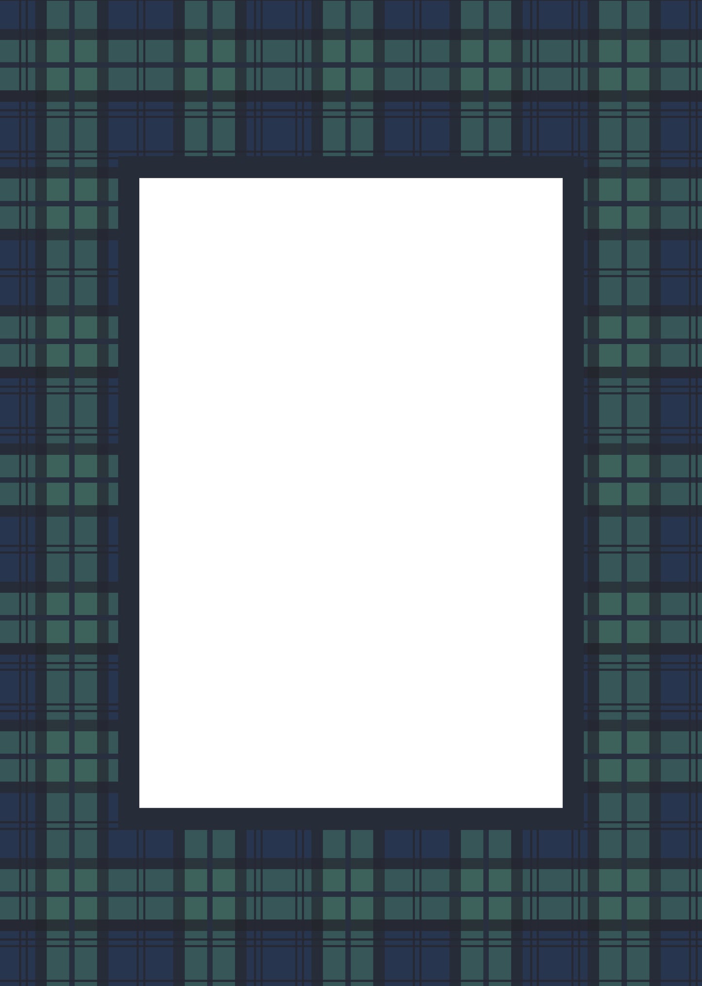 Black Watch Tartan Photo Mount - passepartout frame - rectangular aperture - Coeur et Maman