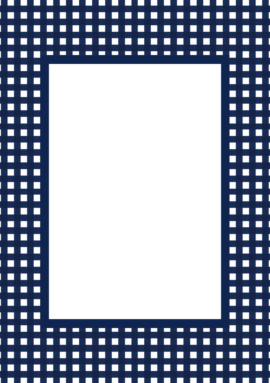 Gingham Photo Mount - passepartout frame - rectangular aperture - Coeur et Maman