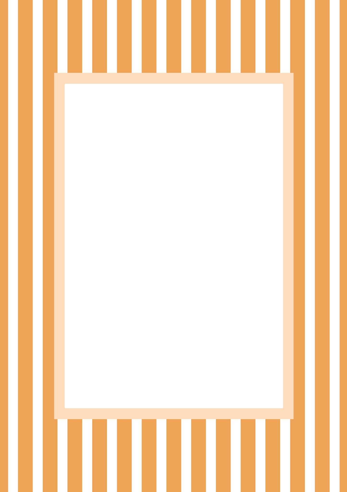 Orange Rectangular Medium Stripes Photo Mat