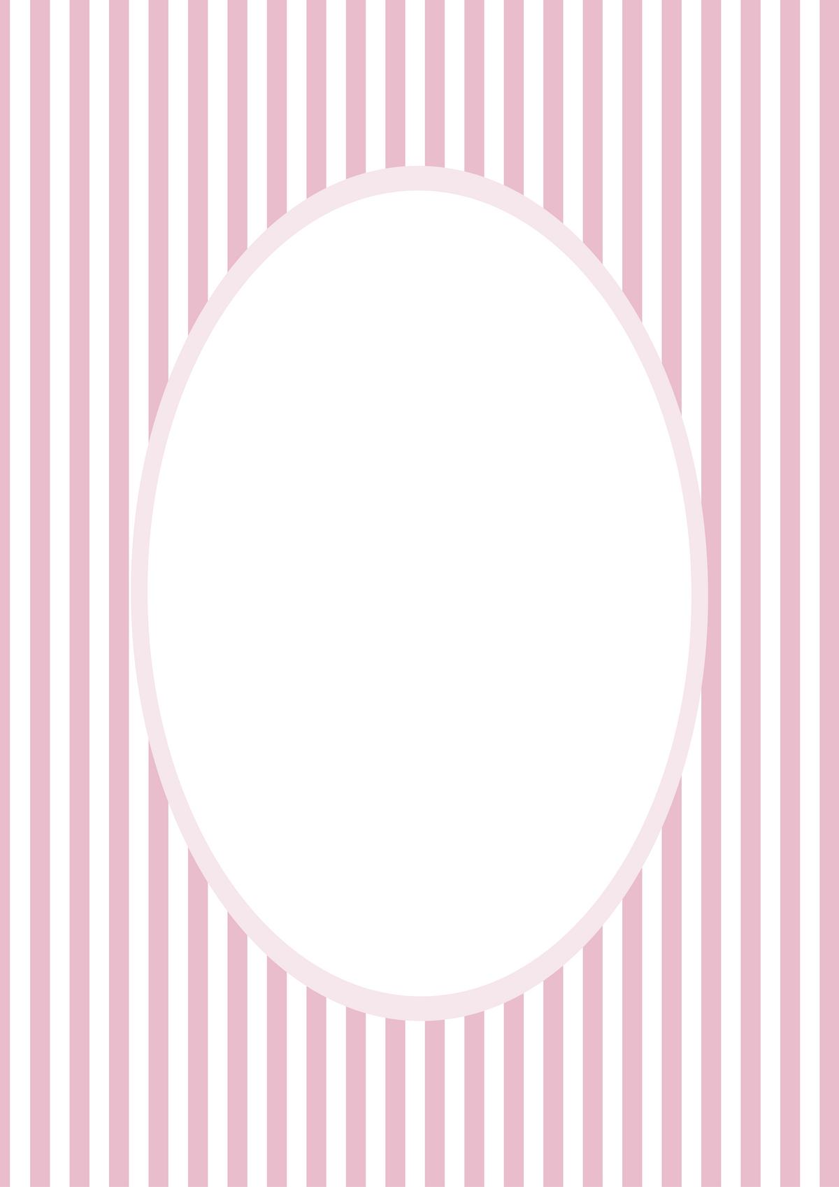 Small Stripes Photo Mount - picture frame passepartout - oval aperture - Coeur et Maman