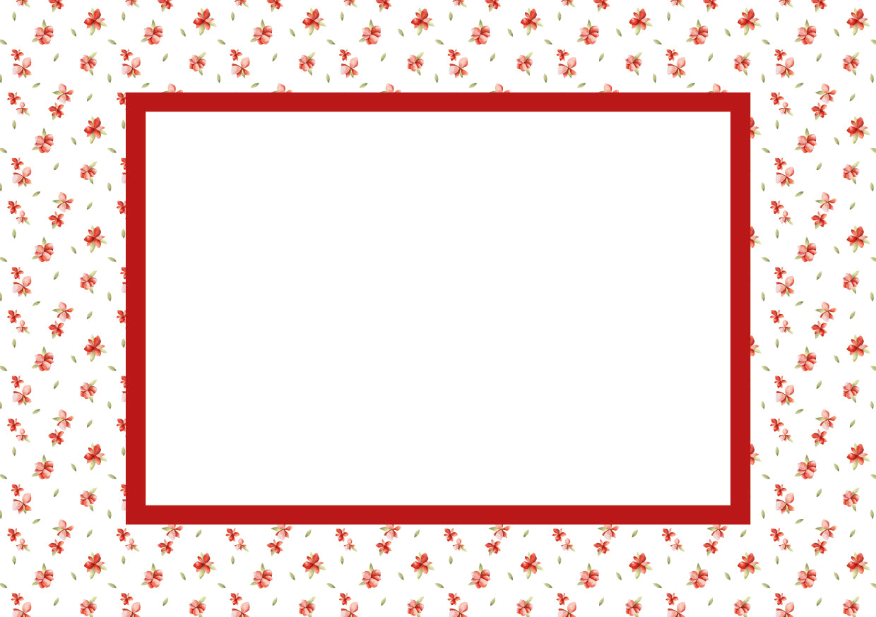 Floral Photo Mount - passe-par-tout - landscape aperture - Coeur et Maman