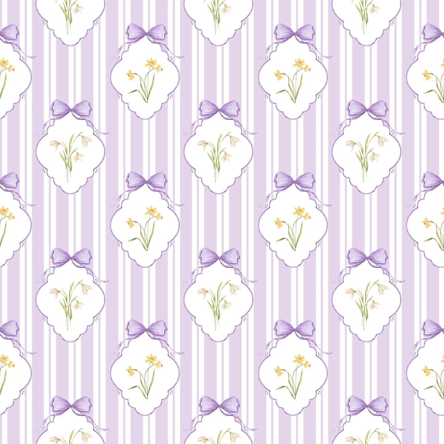SnowdropsPinstripe__Lilac