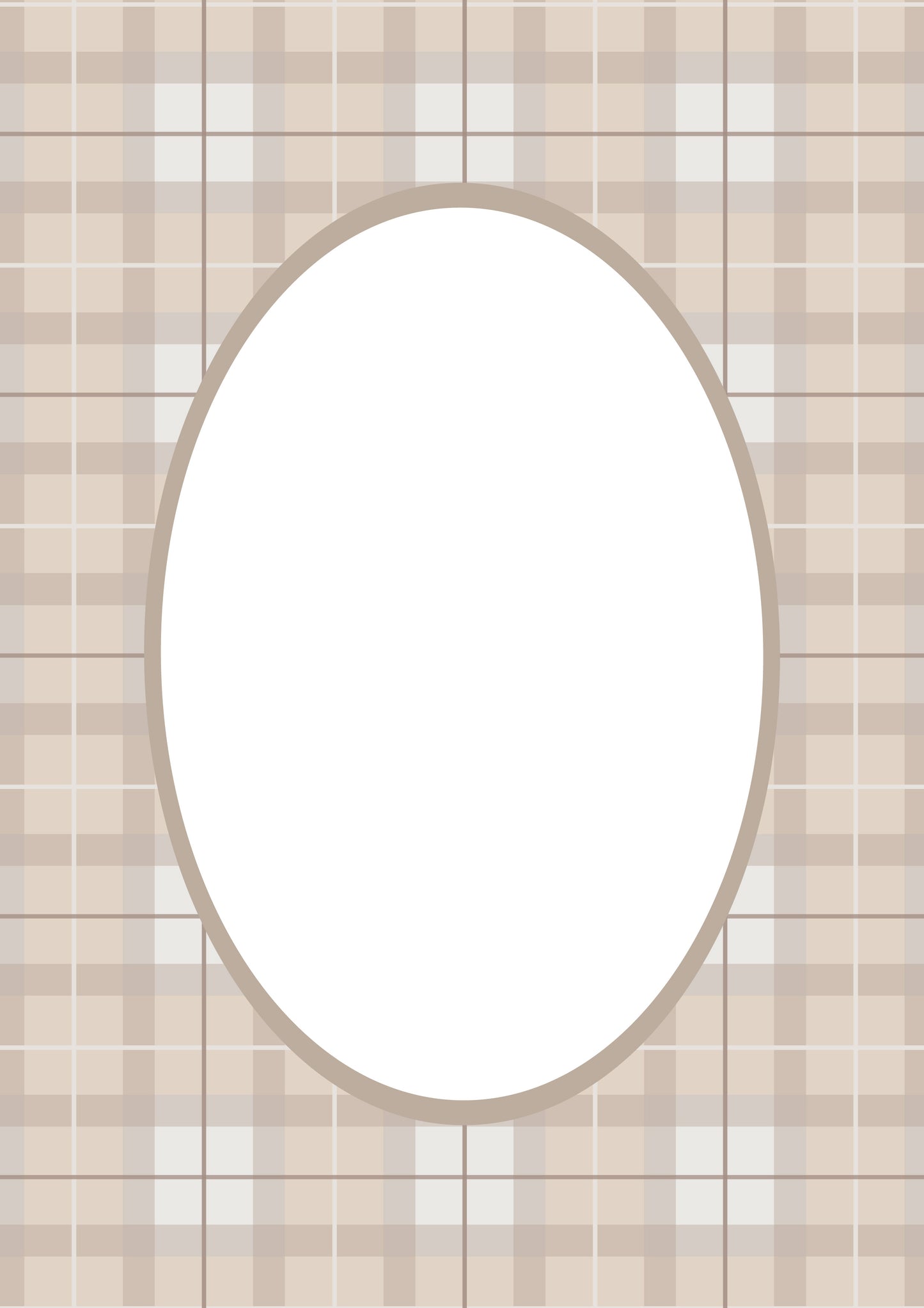 Campbell of Cawdor Tartan Photo Mount - picture frame passepartout - oval aperture - Coeur et Maman