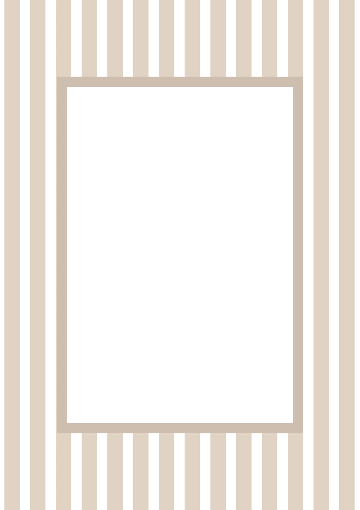 Medium Stripes Photo Mount - passepartout frame - rectangular aperture - Coeur et Maman