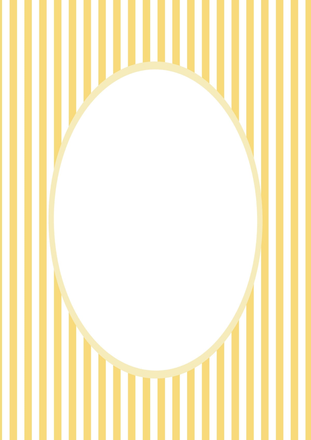 Small Stripes Photo Mount - picture frame passepartout - oval aperture - Coeur et Maman
