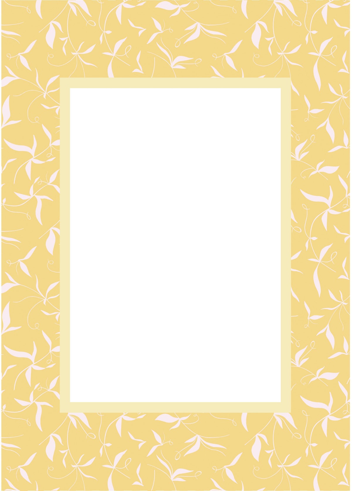 Botanical Photo Mount - passepartout frame - rectangular aperture - Coeur et Maman