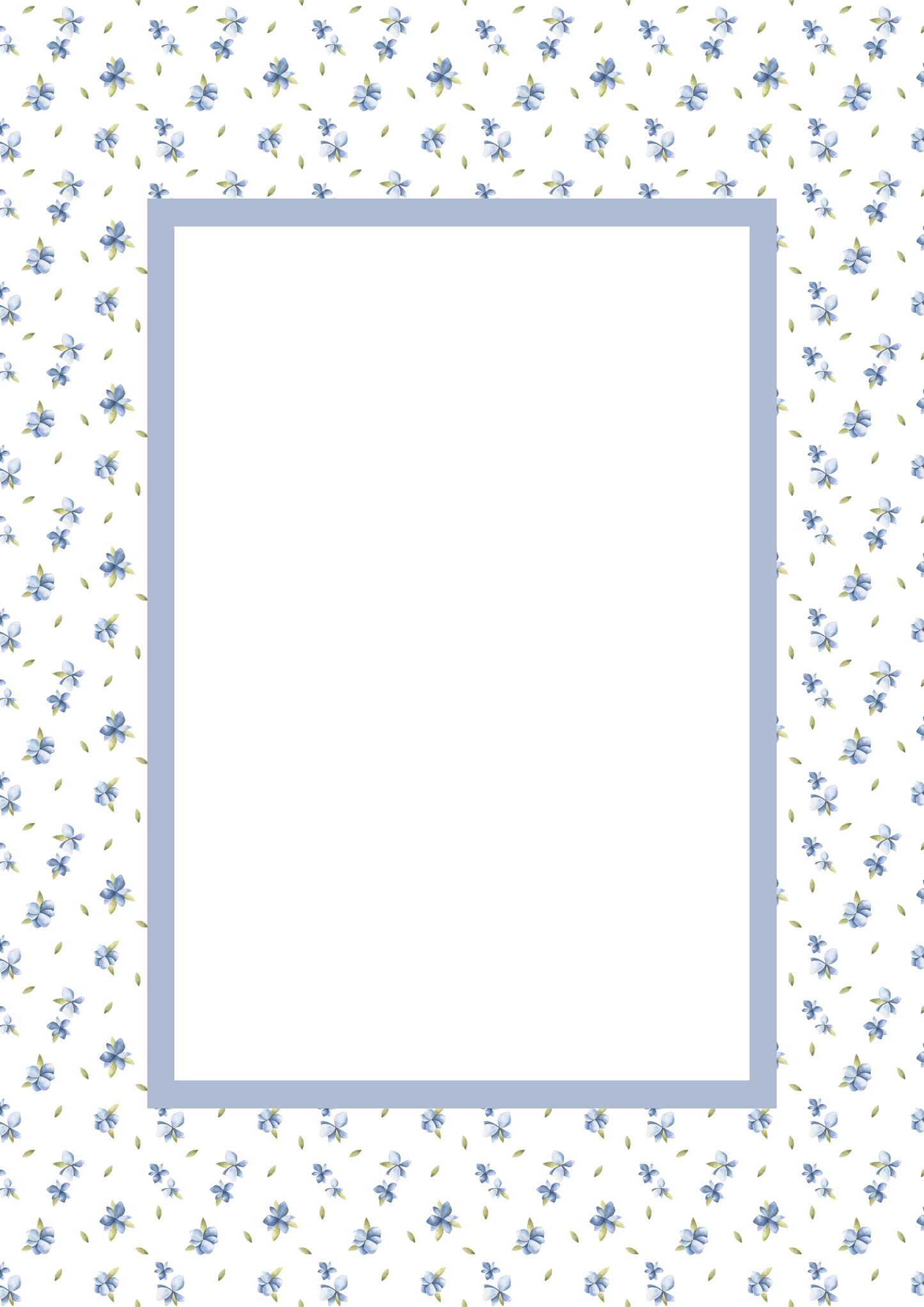 Floral__Blue__Rectangle
Blue floral picture frame mat board with delicate scattered blooms, reminiscent of forget-me-nots; ideal for framing baby boy photos, heirloom nursery prints, or family portraits — a timeless gift for baby showers, christenings, or birthdays.