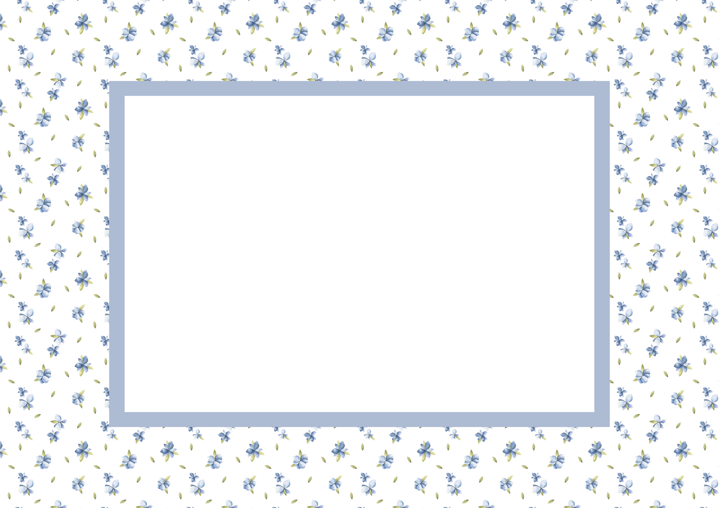 Floral__Blue__Landscape
Blue floral picture frame mat board with delicate scattered blooms, reminiscent of forget-me-nots; ideal for framing baby boy photos, heirloom nursery prints, or family portraits — a timeless gift for baby showers, christenings, or birthdays.