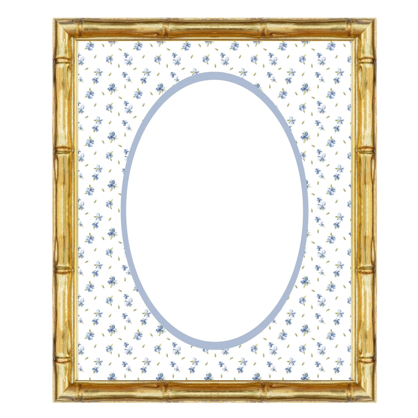 Floral__Blue__Oval
Blue floral picture frame mat board with delicate scattered blooms, reminiscent of forget-me-nots; ideal for framing baby boy photos, heirloom nursery prints, or family portraits — a timeless gift for baby showers, christenings, or birthdays.