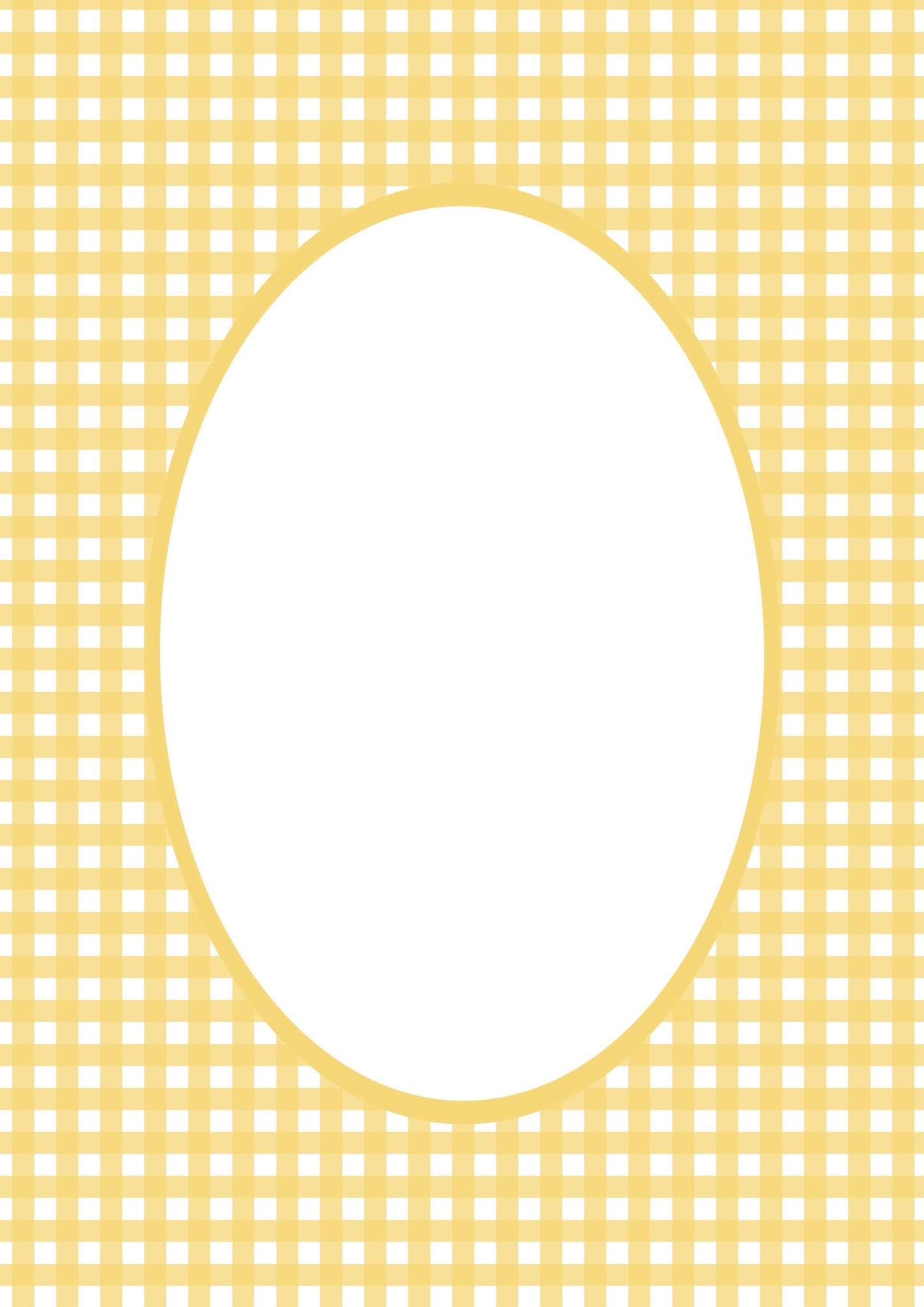Gingham__Yellow__Oval
Yellow gingham picture frame mat board with sunny check pattern; ideal for cheerful nursery prints, seasonal décor, or children’s photographs — a joyful gift for birthdays, baby showers, or Easter.