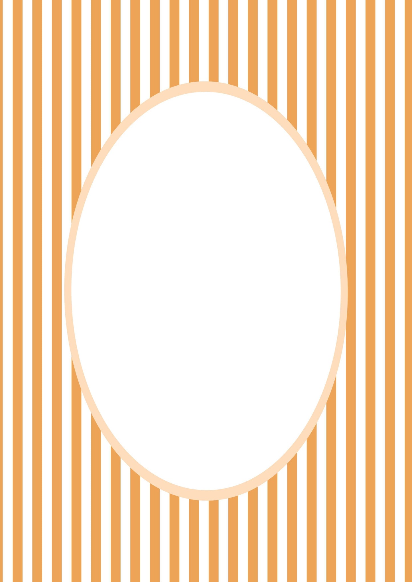 Smallstripes__Orange__Oval
Orange striped picture frame mat board with warm, cheerful lines; perfect for Easter-themed photos, autumn nursery décor, or milestone memories — a festive gift for baby showers, birthdays, christenings, baby’s first Easter, or Halloween.