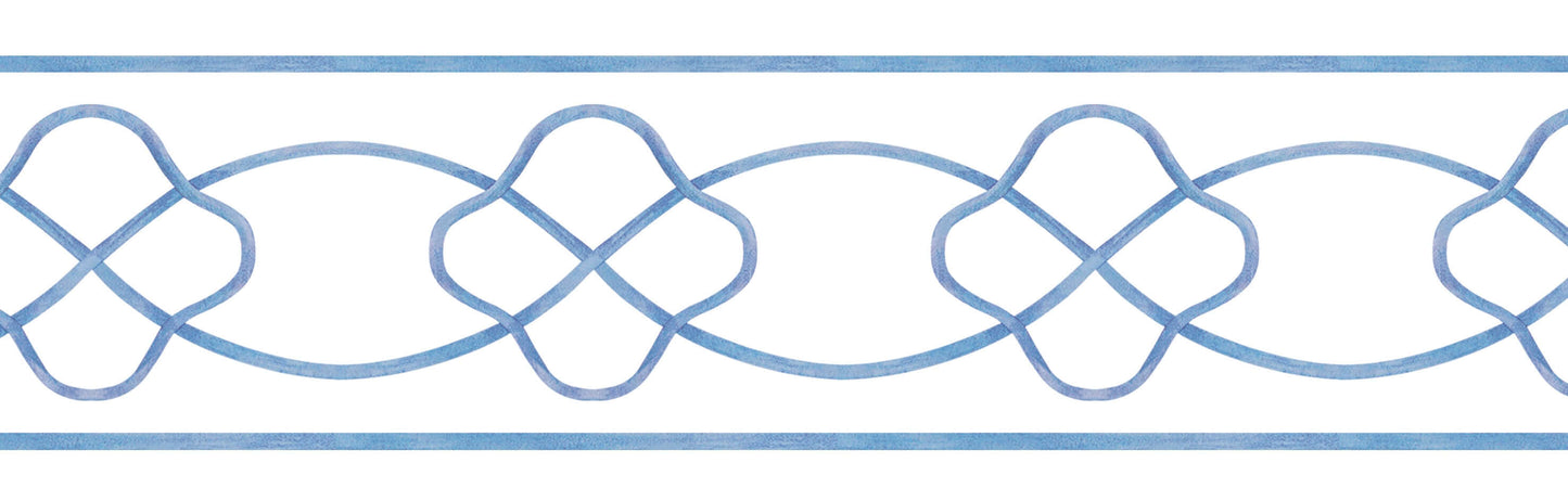 MarlowBorder__Blue
Marlowe blue wallpaper border with an elegant interlacing trellis design—perfect for traditional nurseries and grandmillennial interiors, and a beautiful gift for baby showers, christenings, birthdays, and other special baby milestones.