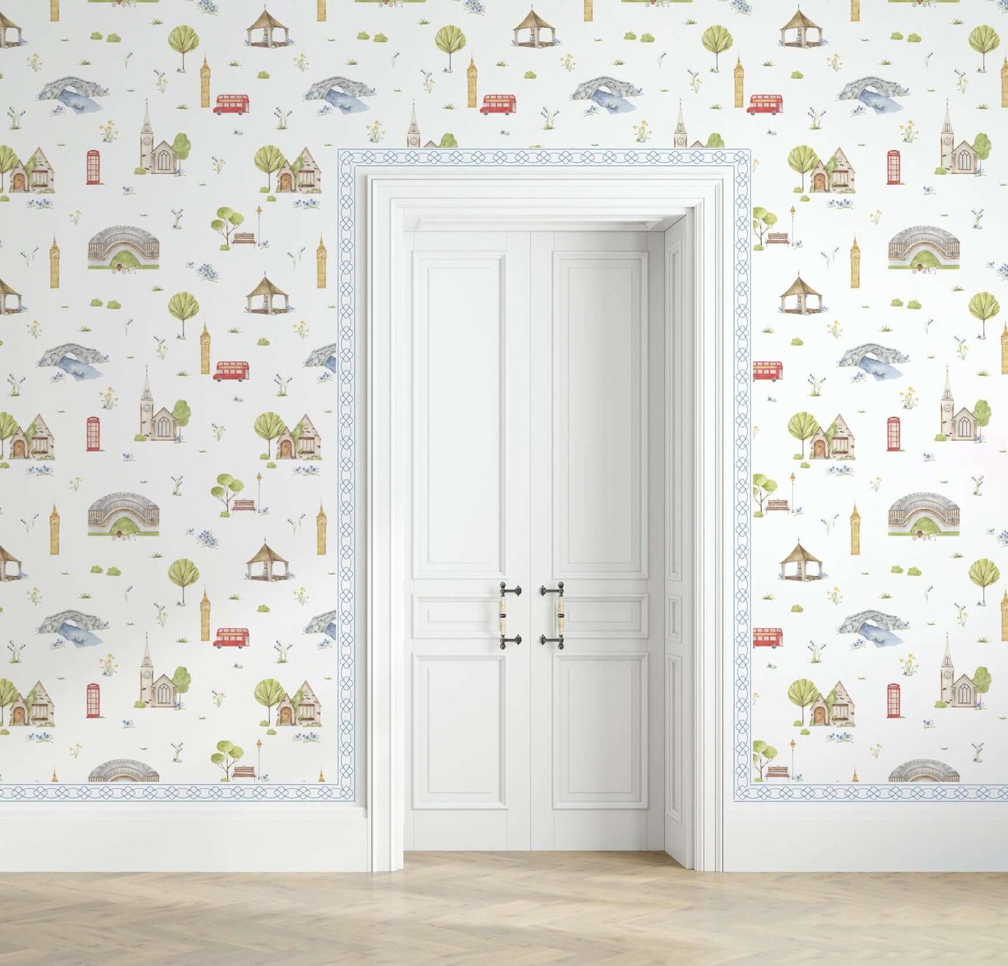 MarlowBorder__Blue
Marlowe blue wallpaper border with an elegant interlacing trellis design—perfect for traditional nurseries and grandmillennial interiors, and a beautiful gift for baby showers, christenings, birthdays, and other special baby milestones.