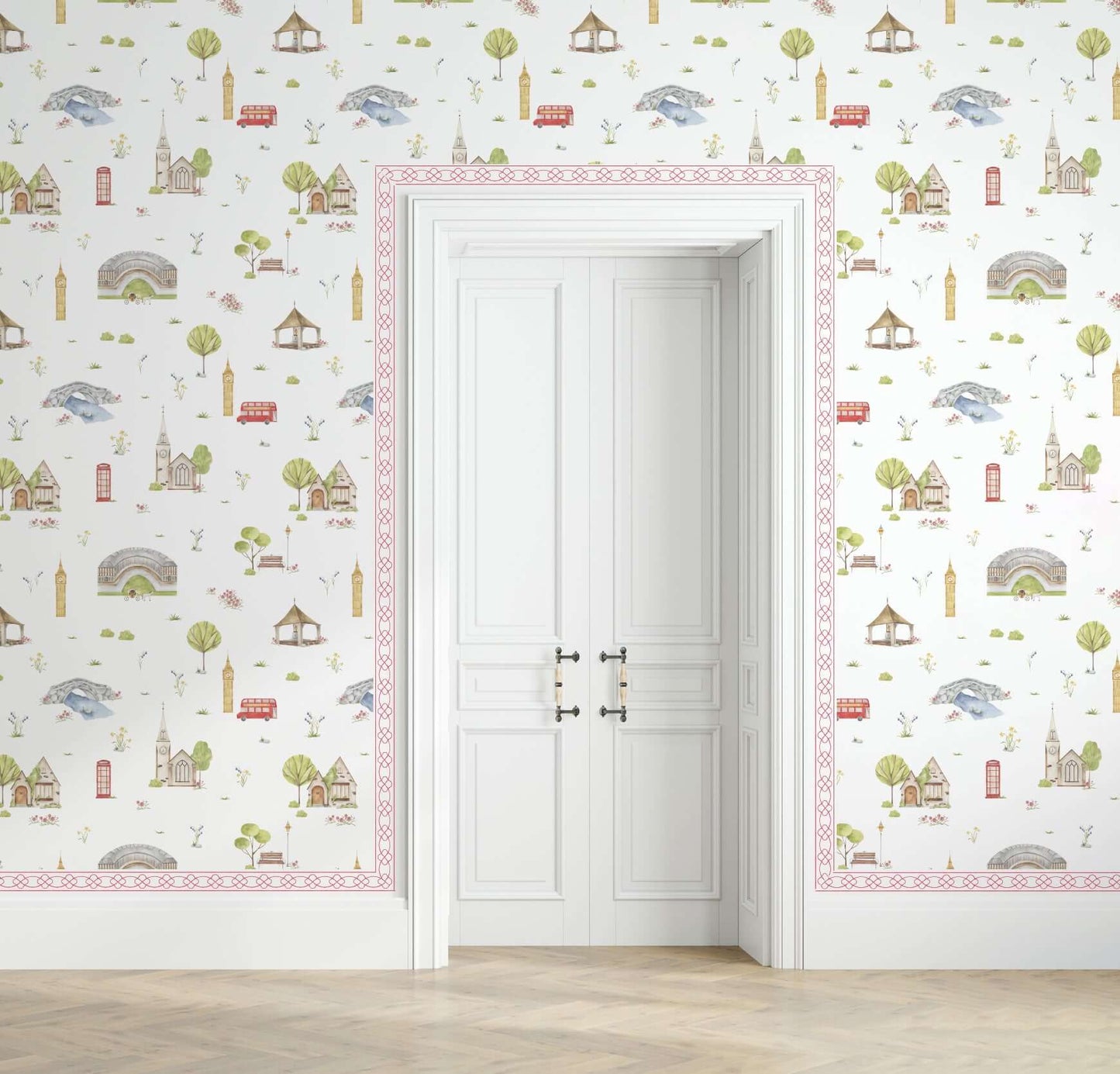 MarlowBorder__Coral
Marlowe coral wallpaper border featuring a timeless looped pattern—designed for grandmillennial and traditional interiors, and perfect for gifting at baby showers, christenings, birthdays, and special baby milestones.