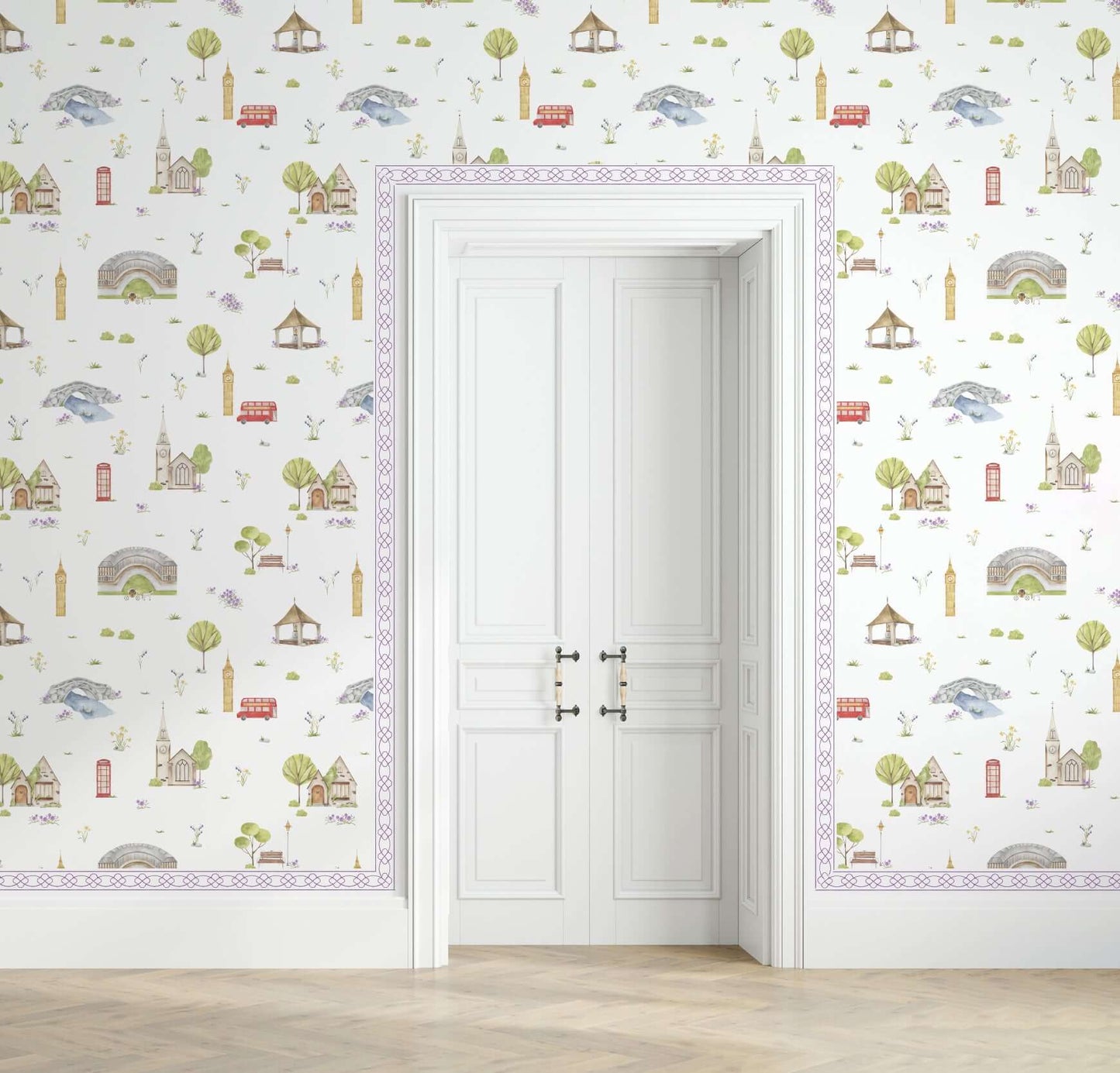 MarlowBorder__Lilac
Marlowe lilac wallpaper border in a graceful trellis motif—perfect for grandmillennial and traditional interiors, and a thoughtful gift for baby showers, christenings, birthdays, and special baby milestones.