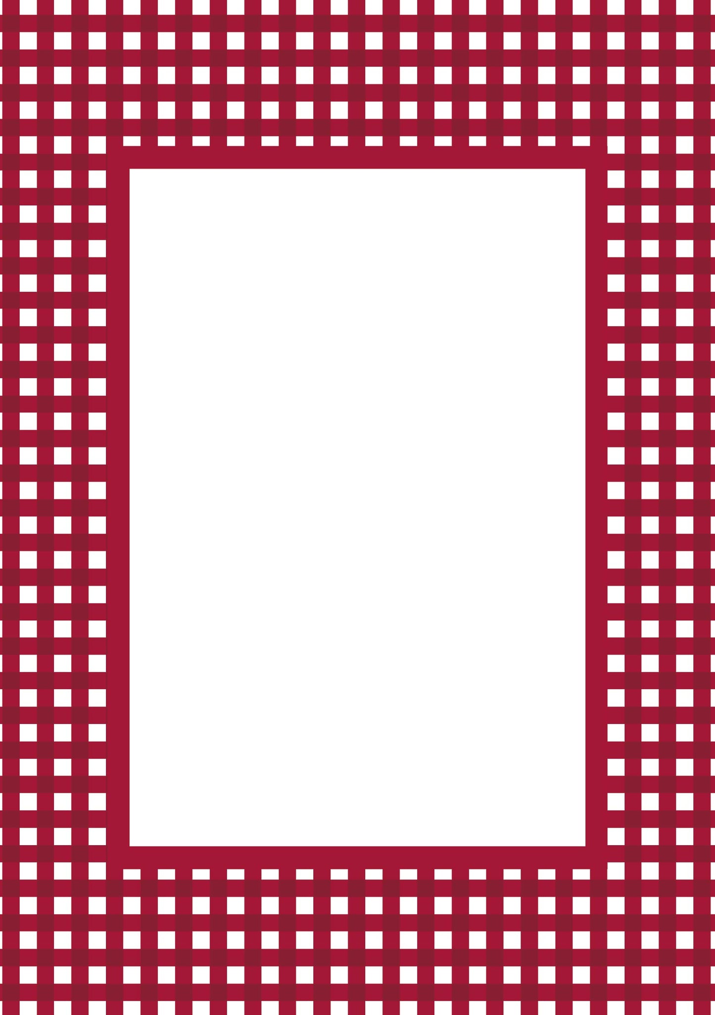 Gingham Photo Mount - passepartout frame - rectangular aperture - Coeur et Maman