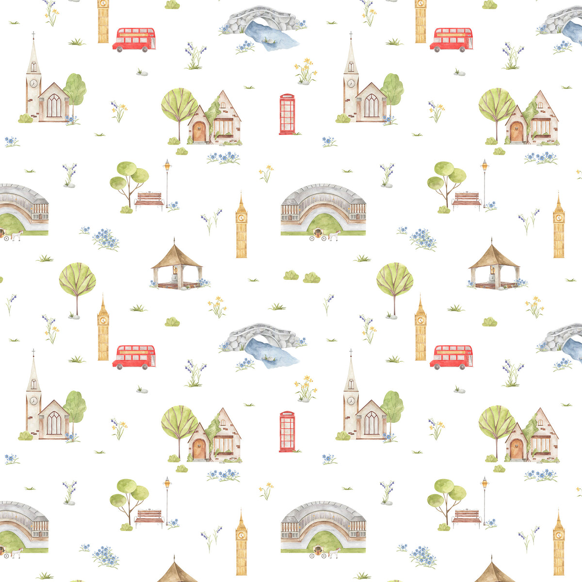Town & Country Toile Wallpaper