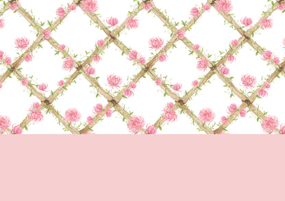 BambooTrellisBorder__chrysanthemums