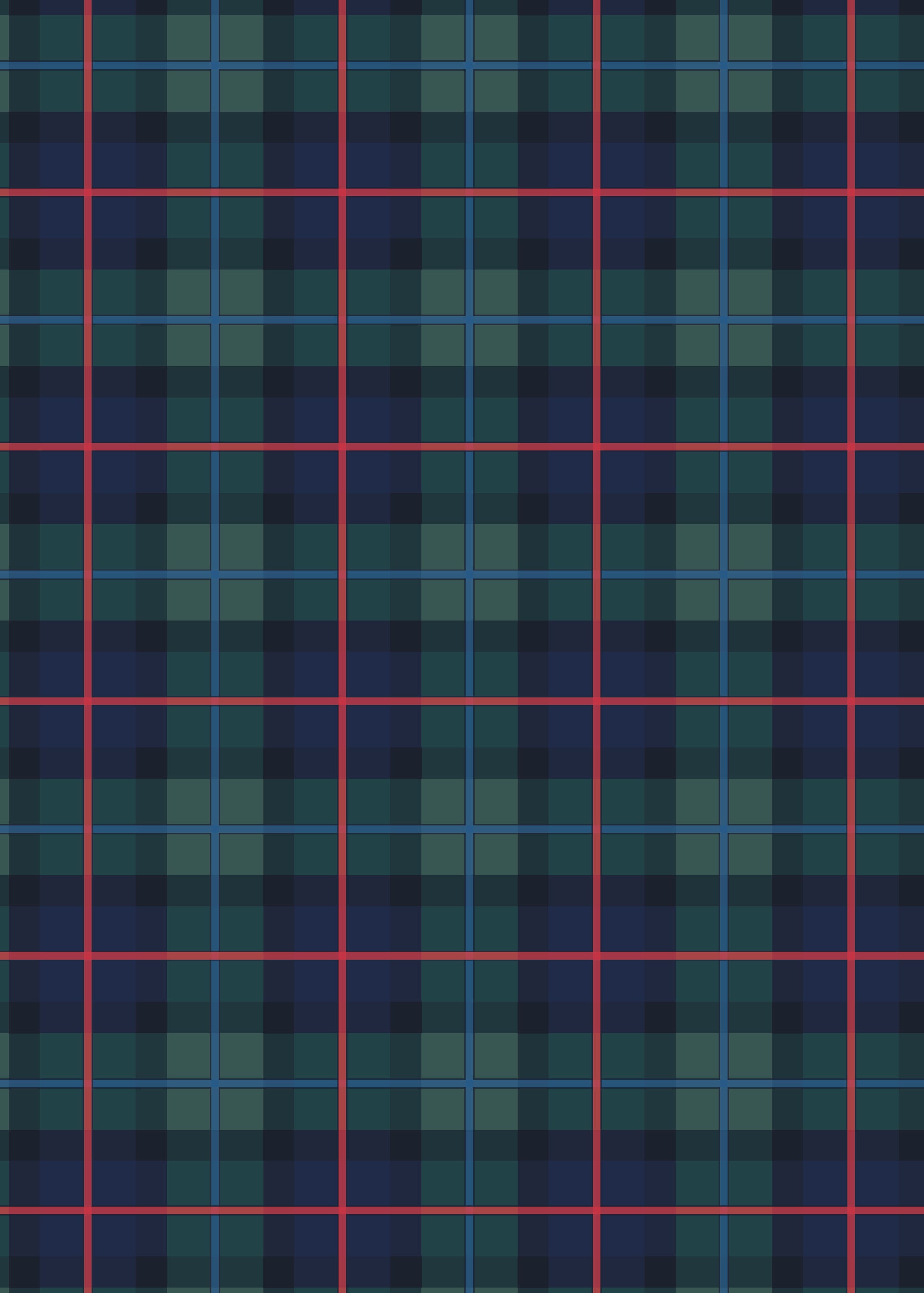 Blue Landscape Campbell of Cawdor Tartan Photo Mat