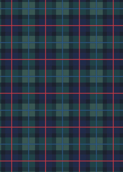 Blue Landscape Campbell of Cawdor Tartan Photo Mat