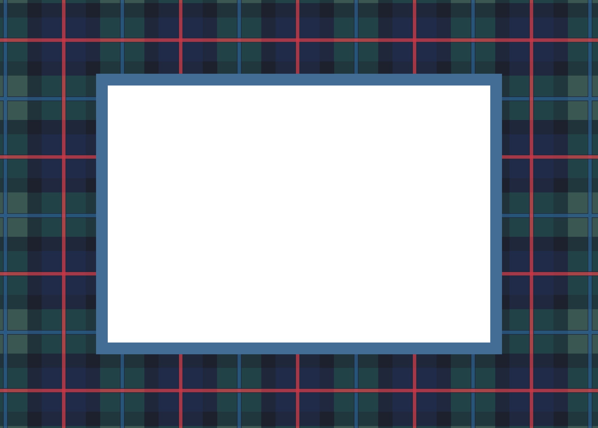 Blue Landscape Campbell of Cawdor Tartan Photo Mat