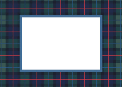 Blue Landscape Campbell of Cawdor Tartan Photo Mat