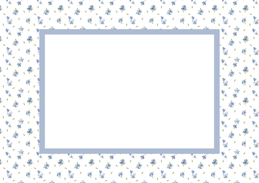 Blue Landscape Floral Photo Mat