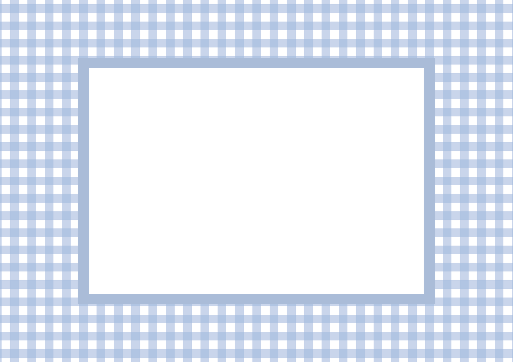 Blue Landscape Gingham Photo Mat