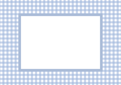 Blue Landscape Gingham Photo Mat