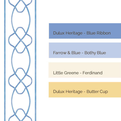 Blue Marlowe Wallpaper Border