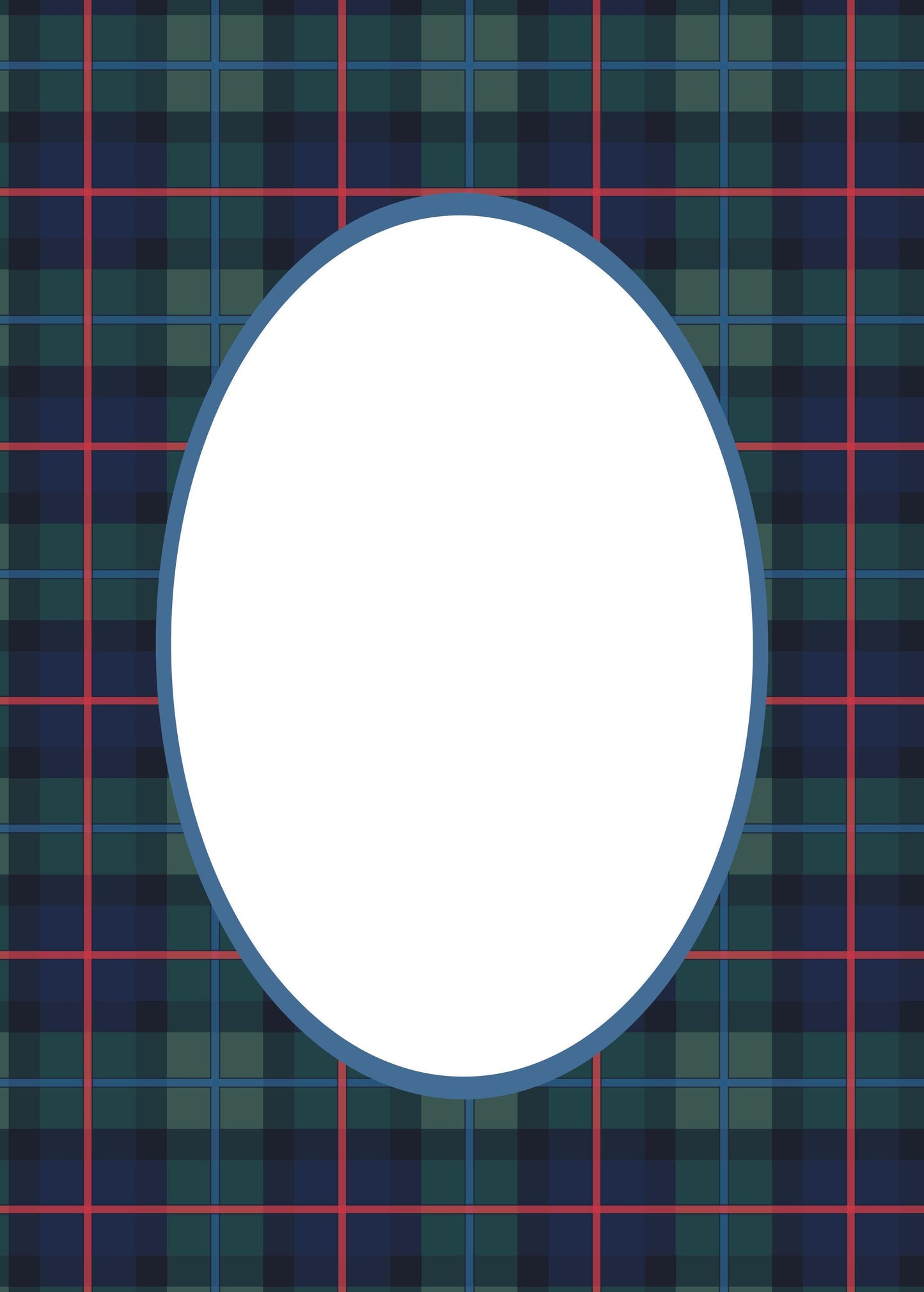 Blue Oval Campbell of Cawdor Tartan Photo Mat