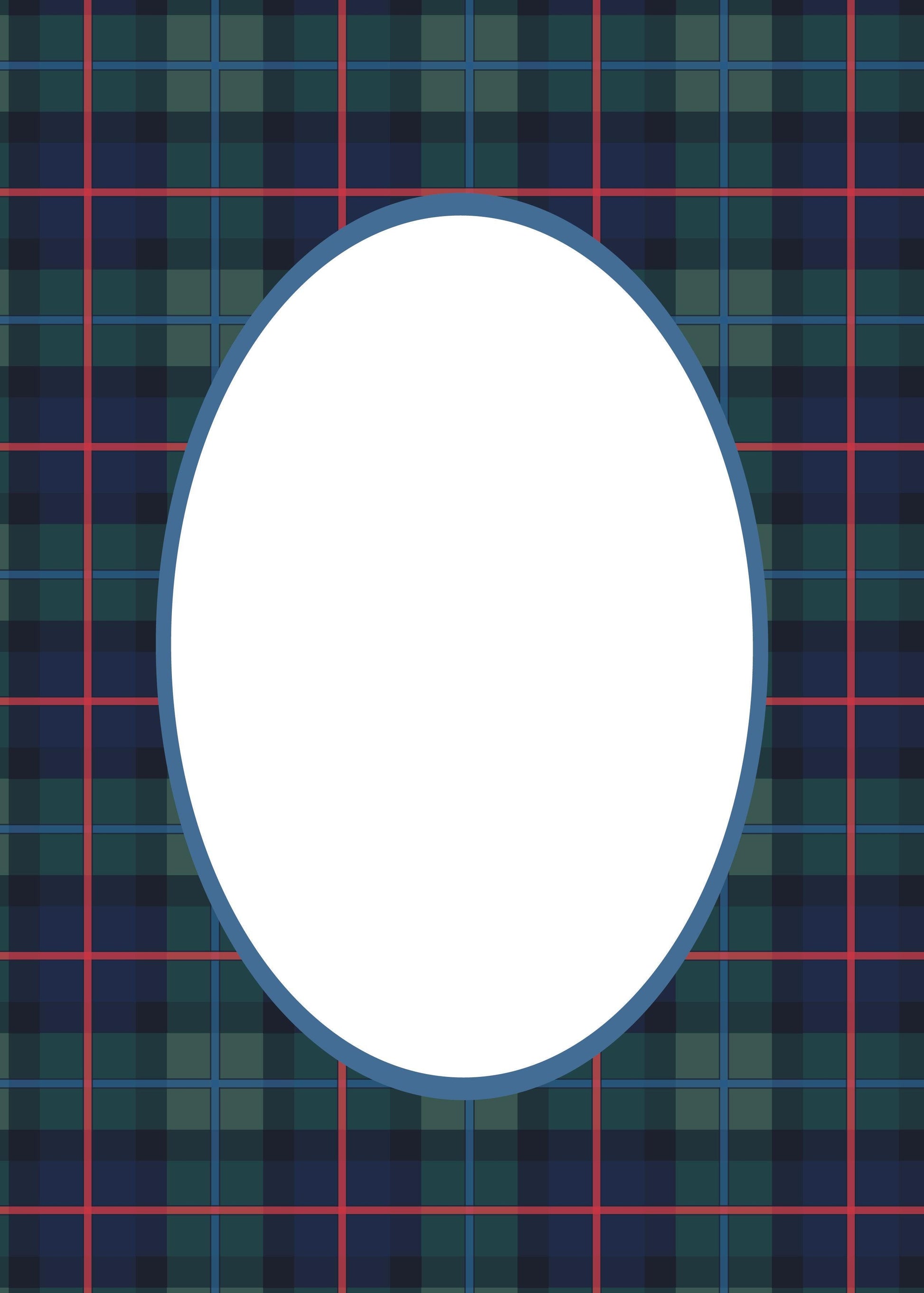 Blue Oval Campbell of Cawdor Tartan Photo Mat