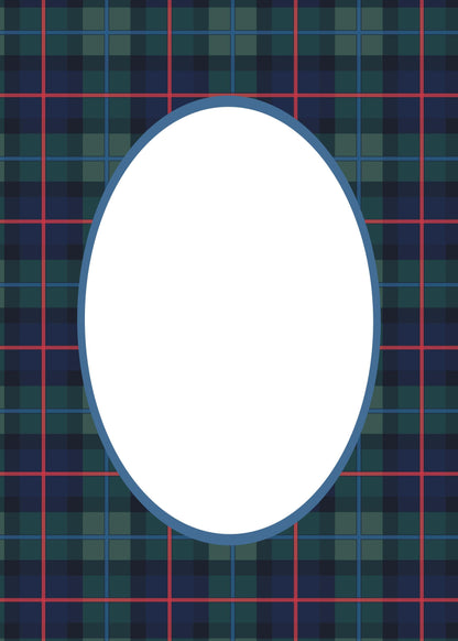 Blue Oval Campbell of Cawdor Tartan Photo Mat