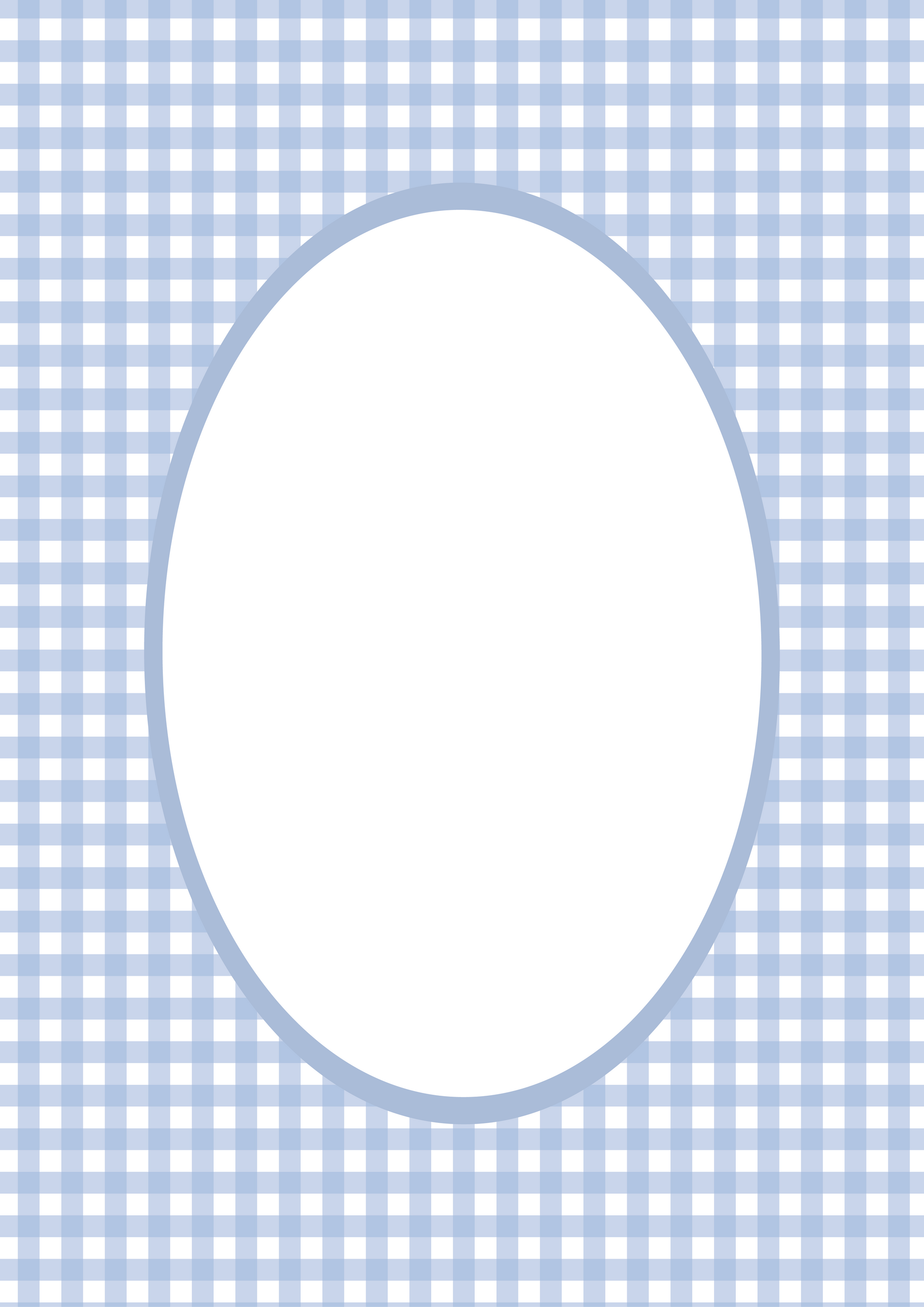 Blue Oval Gingham Photo Mat