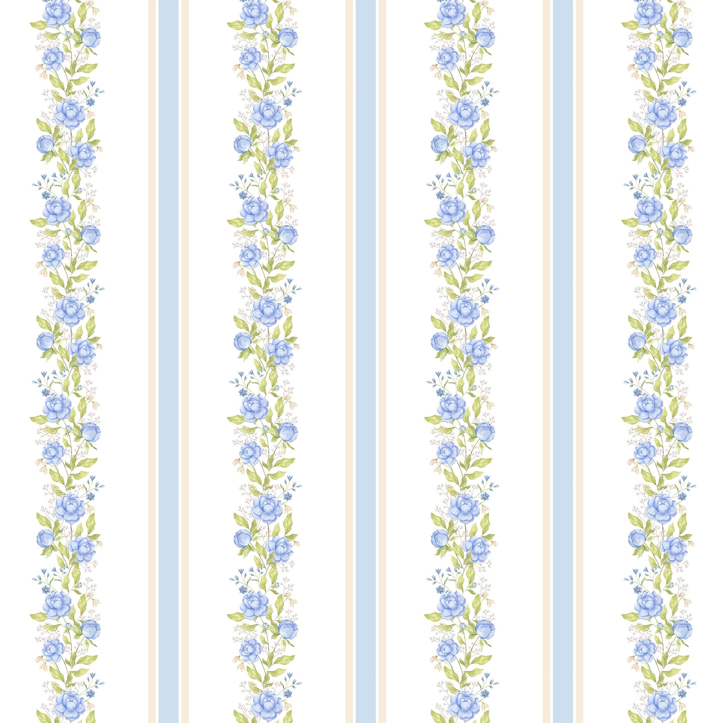 Blue Peony Reverie Wallpaper