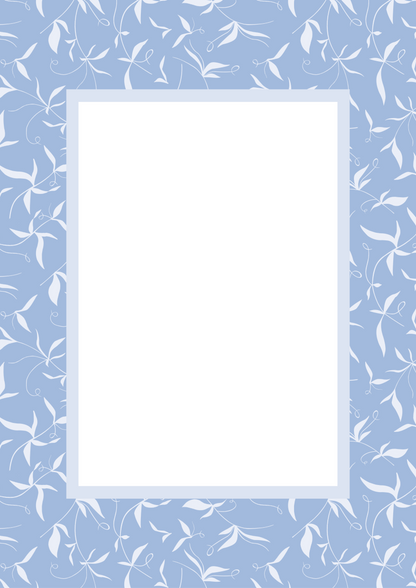 Botanical Photo Mount - passepartout frame - rectangular aperture - Coeur et Maman