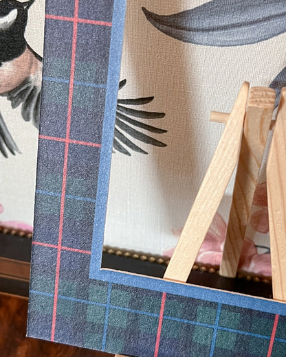 Blue Rectangular Campbell of Cawdor Tartan Photo Mat