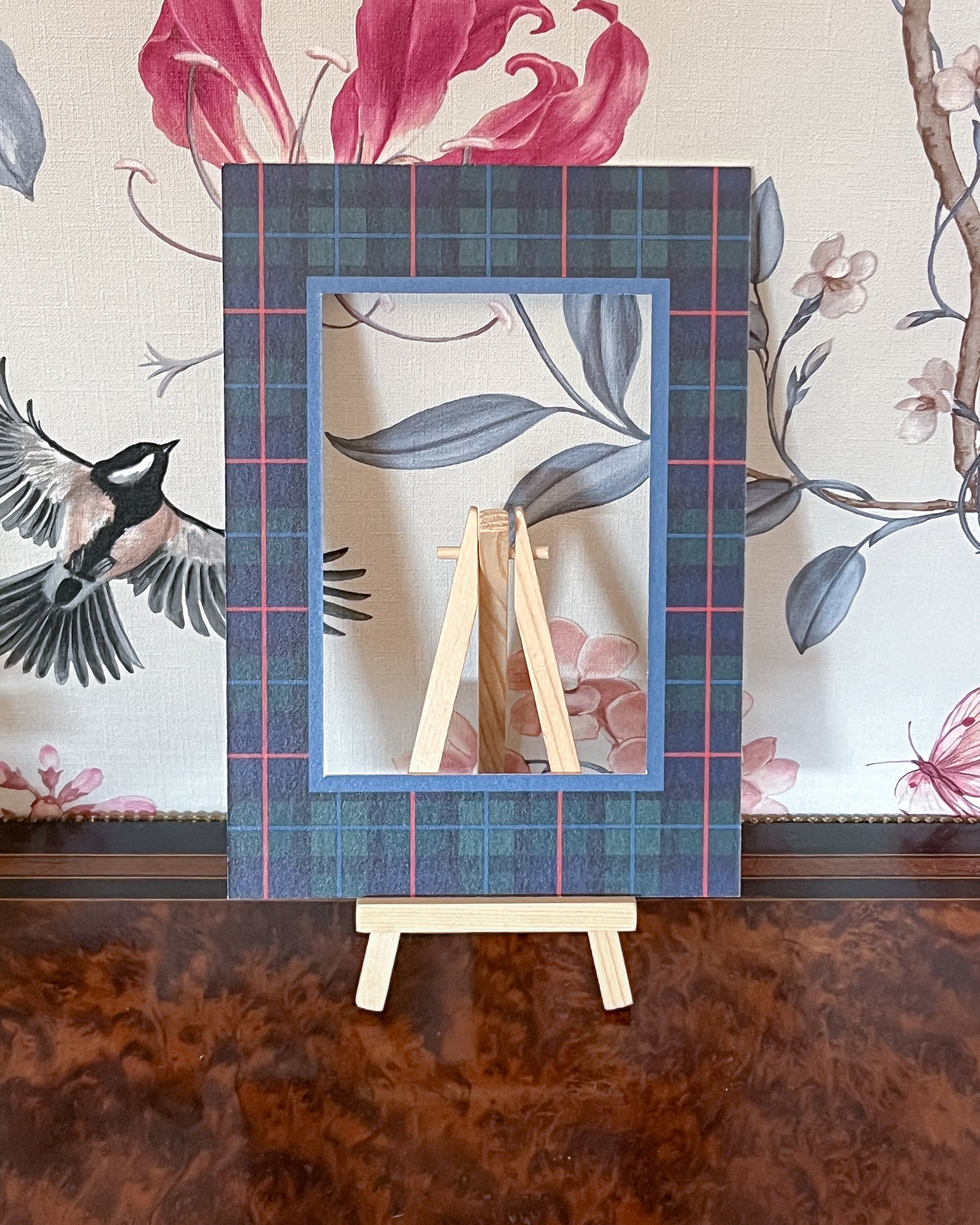 Blue Rectangular Campbell of Cawdor Tartan Photo Mat