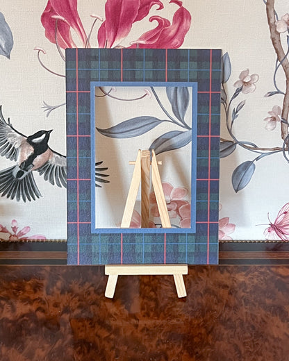 Blue Rectangular Campbell of Cawdor Tartan Photo Mat