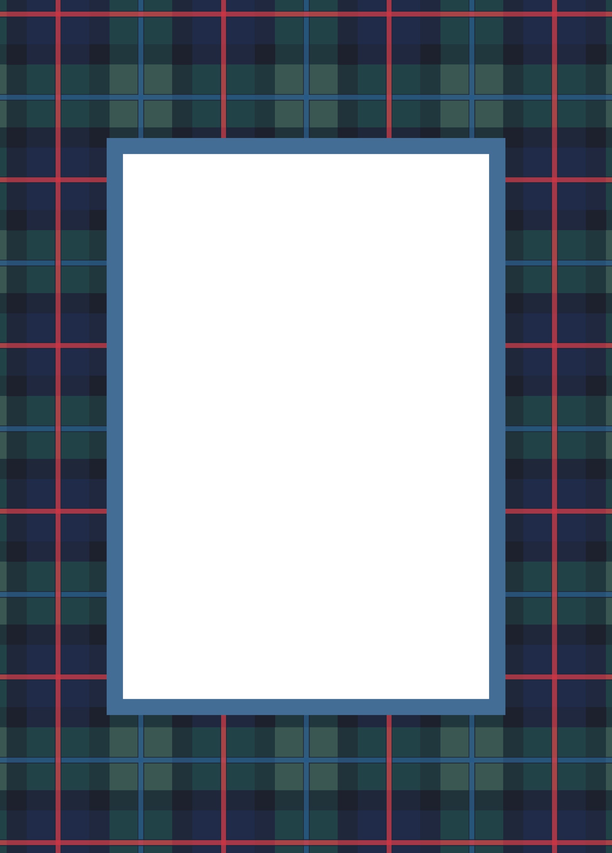 Blue Rectangular Campbell of Cawdor Tartan Photo Mat